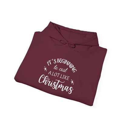 It's Beginning to Cost a Lot Like Christmas Hoodie — Funny Christmas Sweatshirt White Text