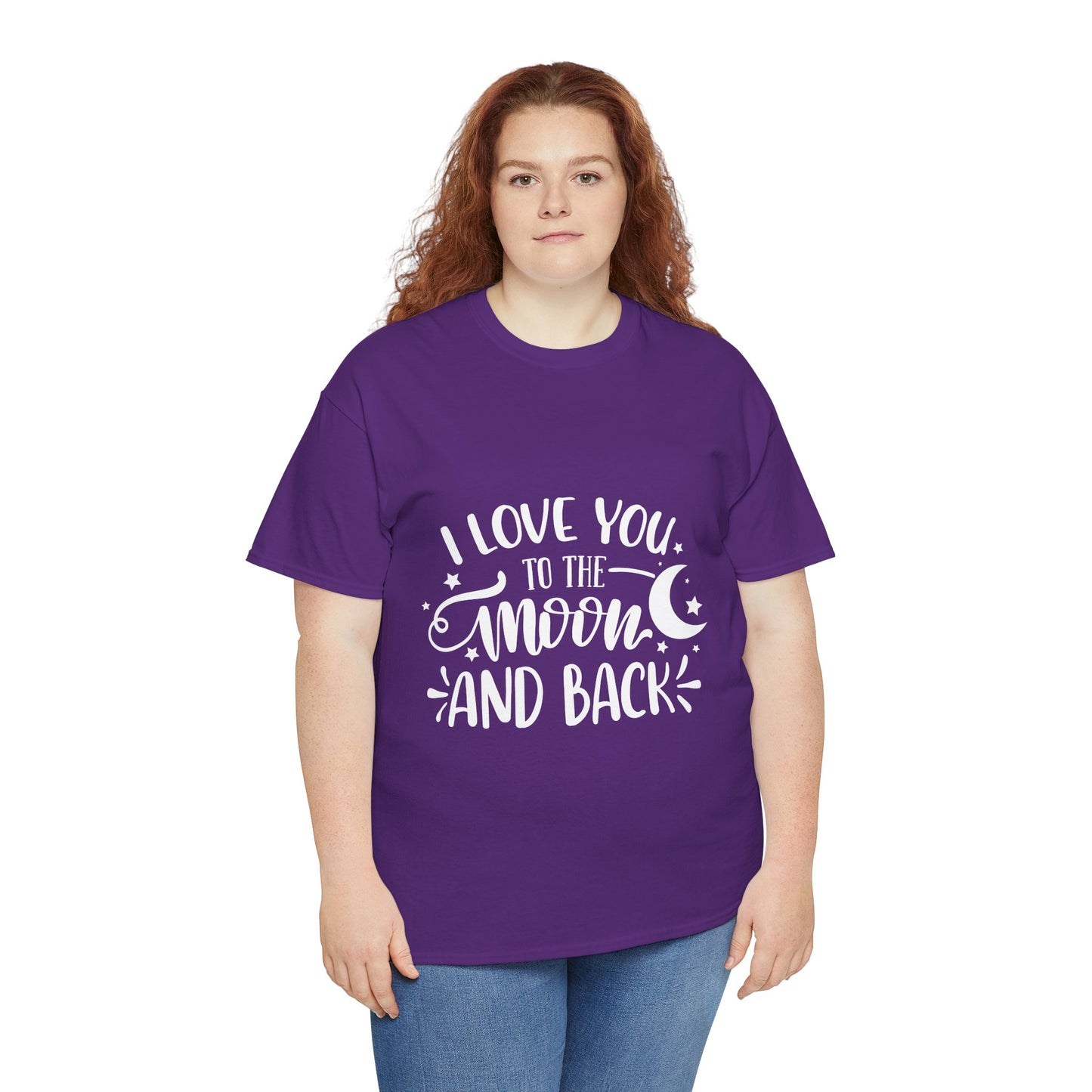 I Love You to the Moon and Back T‑Shirt in White Text