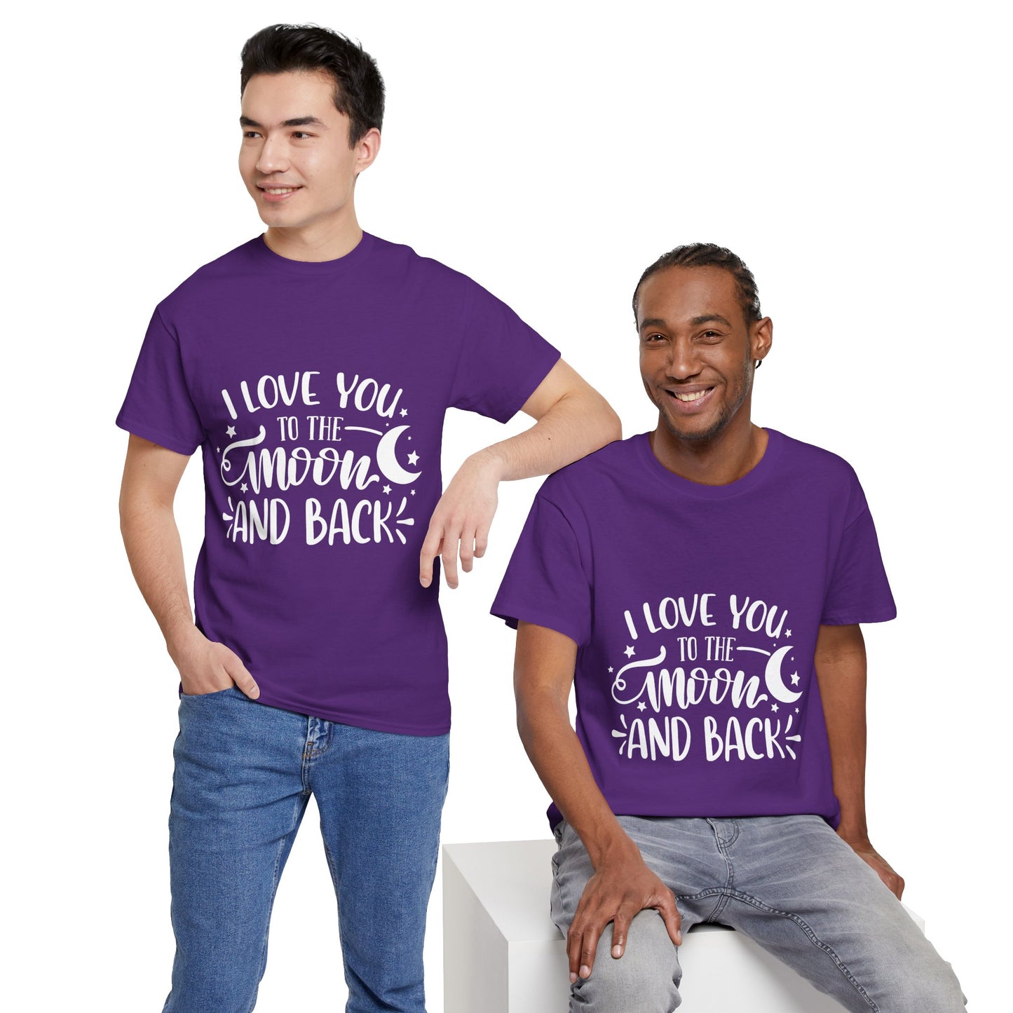 I Love You to the Moon and Back T‑Shirt in White Text