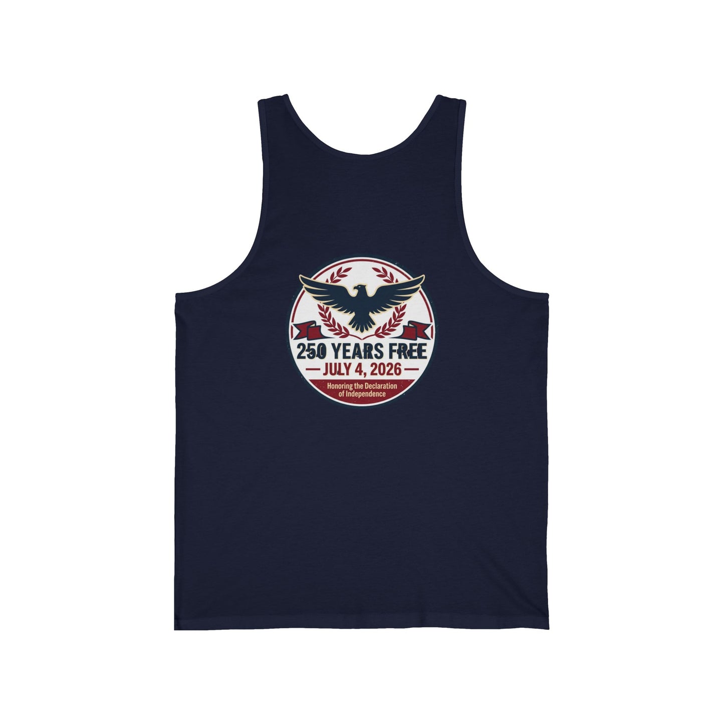 Tank Top — "250 Years Free" July 4, 2026 Patriotic Eagle Independence Day Tank