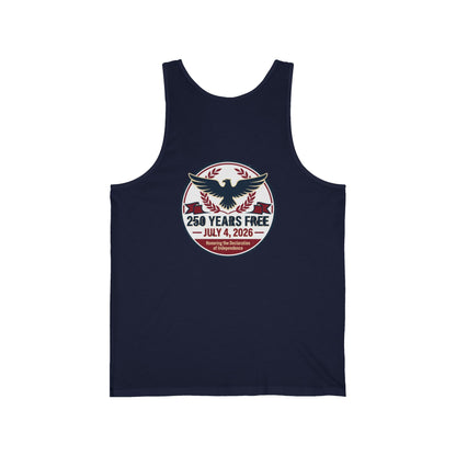 Tank Top — "250 Years Free" July 4, 2026 Patriotic Eagle Independence Day Tank