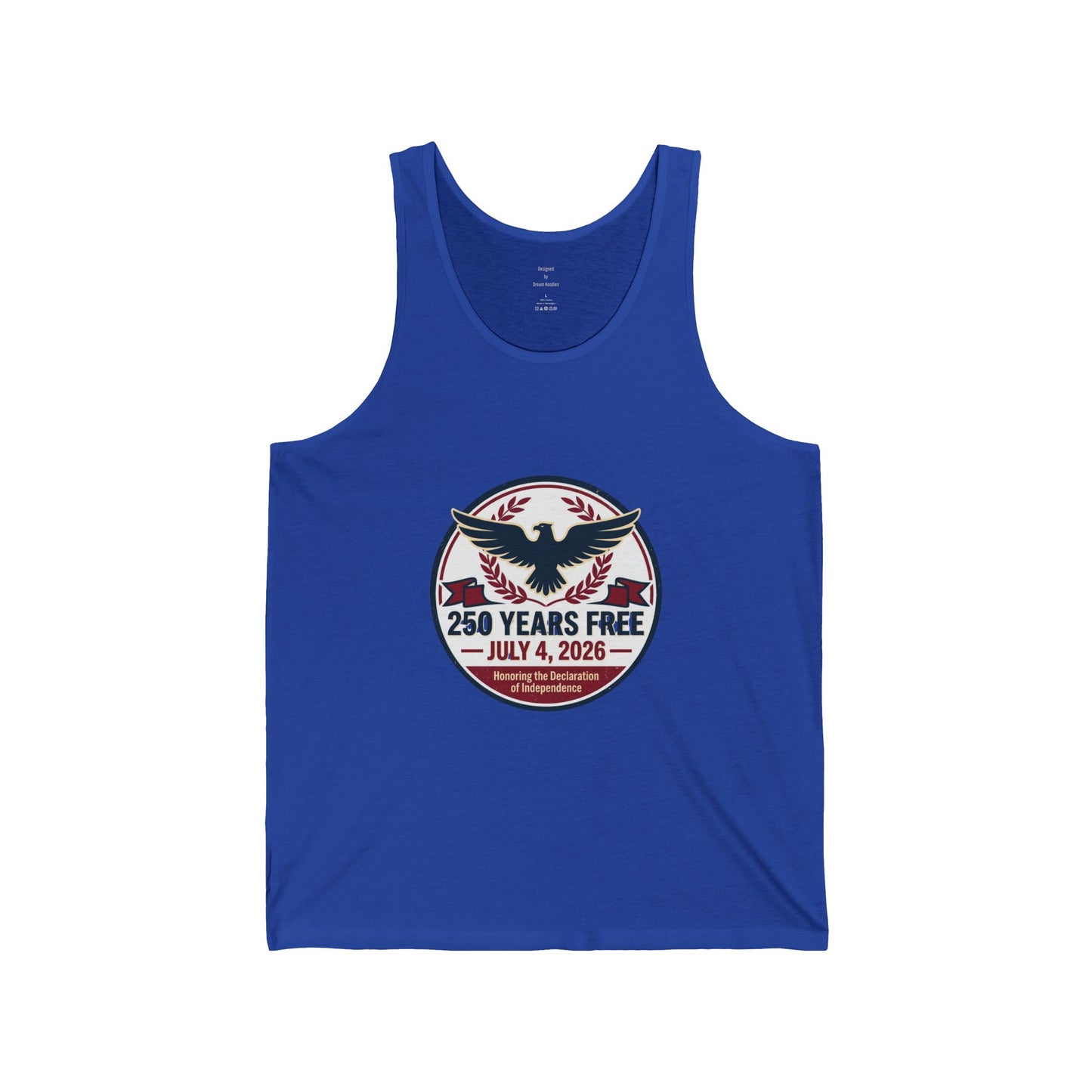 Tank Top — "250 Years Free" July 4, 2026 Patriotic Eagle Independence Day Tank