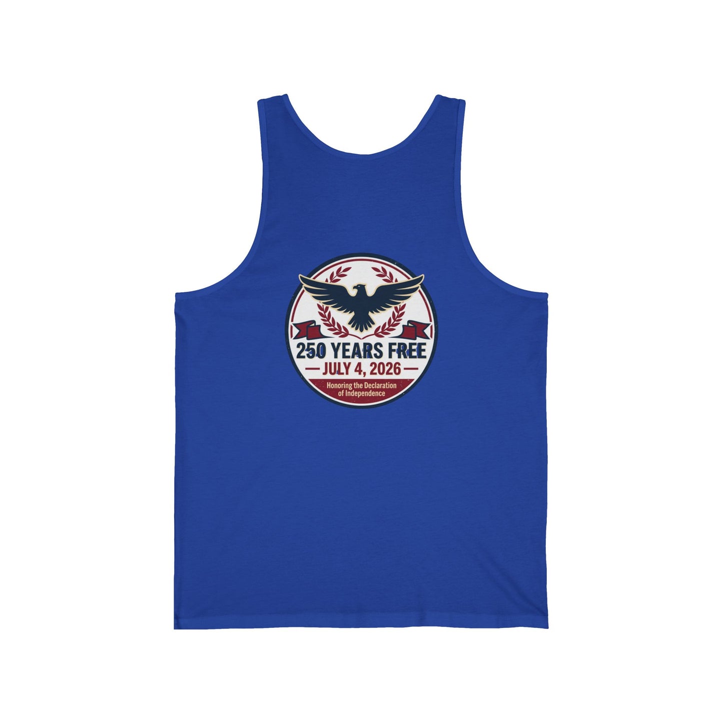 Tank Top — "250 Years Free" July 4, 2026 Patriotic Eagle Independence Day Tank