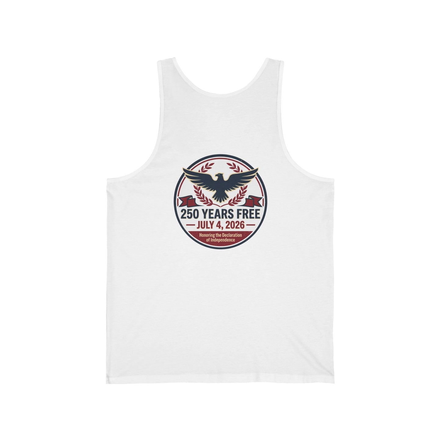 Tank Top — "250 Years Free" July 4, 2026 Patriotic Eagle Independence Day Tank
