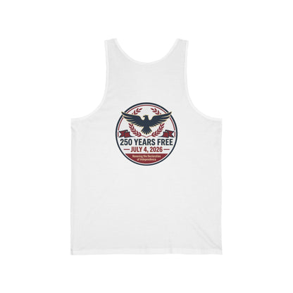 Tank Top — "250 Years Free" July 4, 2026 Patriotic Eagle Independence Day Tank