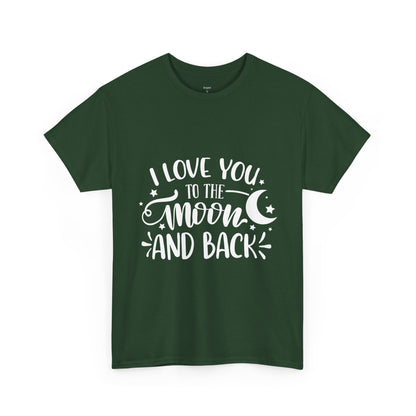 I Love You to the Moon and Back T‑Shirt in White Text