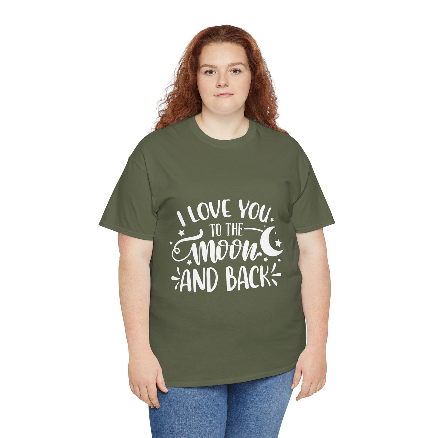 I Love You to the Moon and Back T‑Shirt in White Text