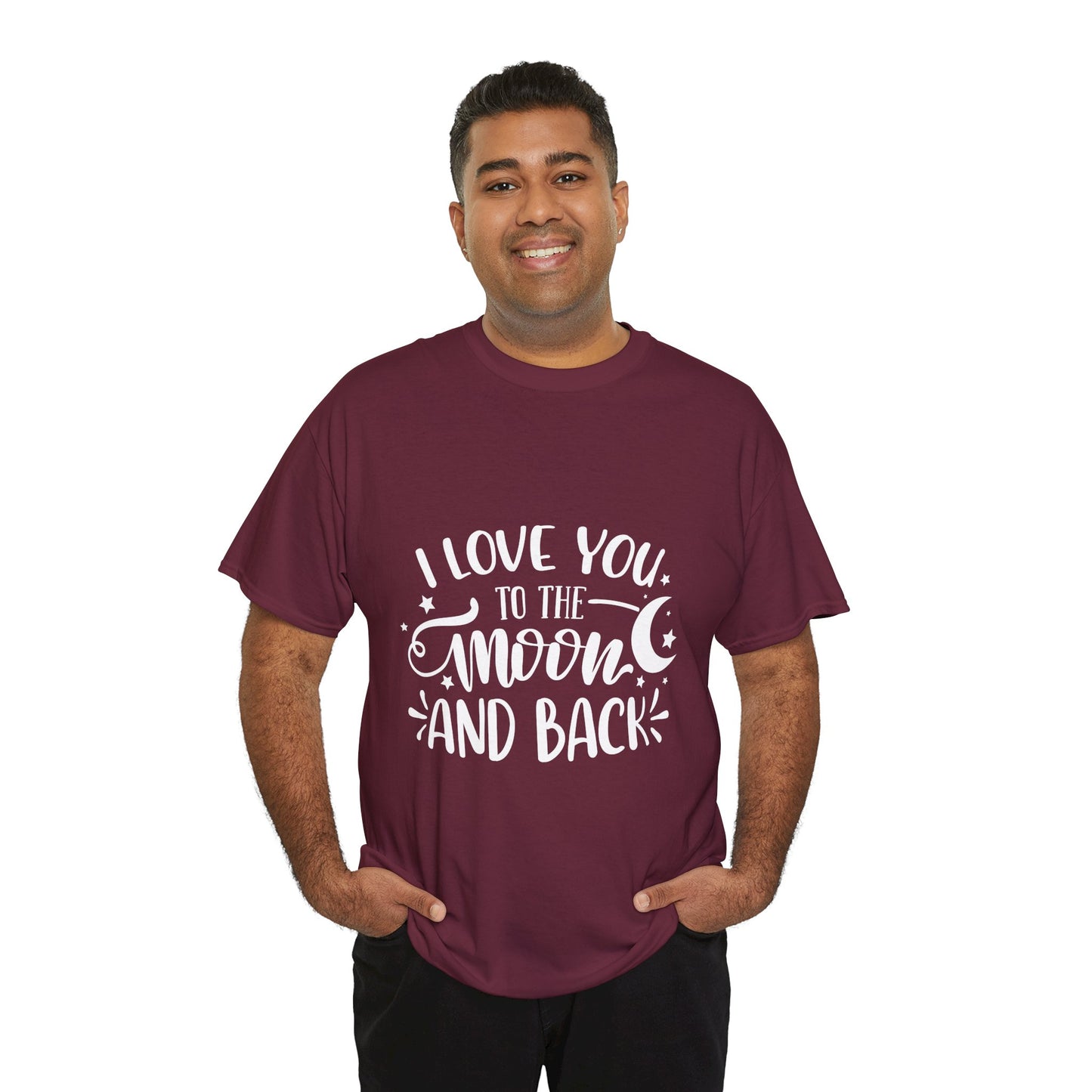 I Love You to the Moon and Back T‑Shirt in White Text