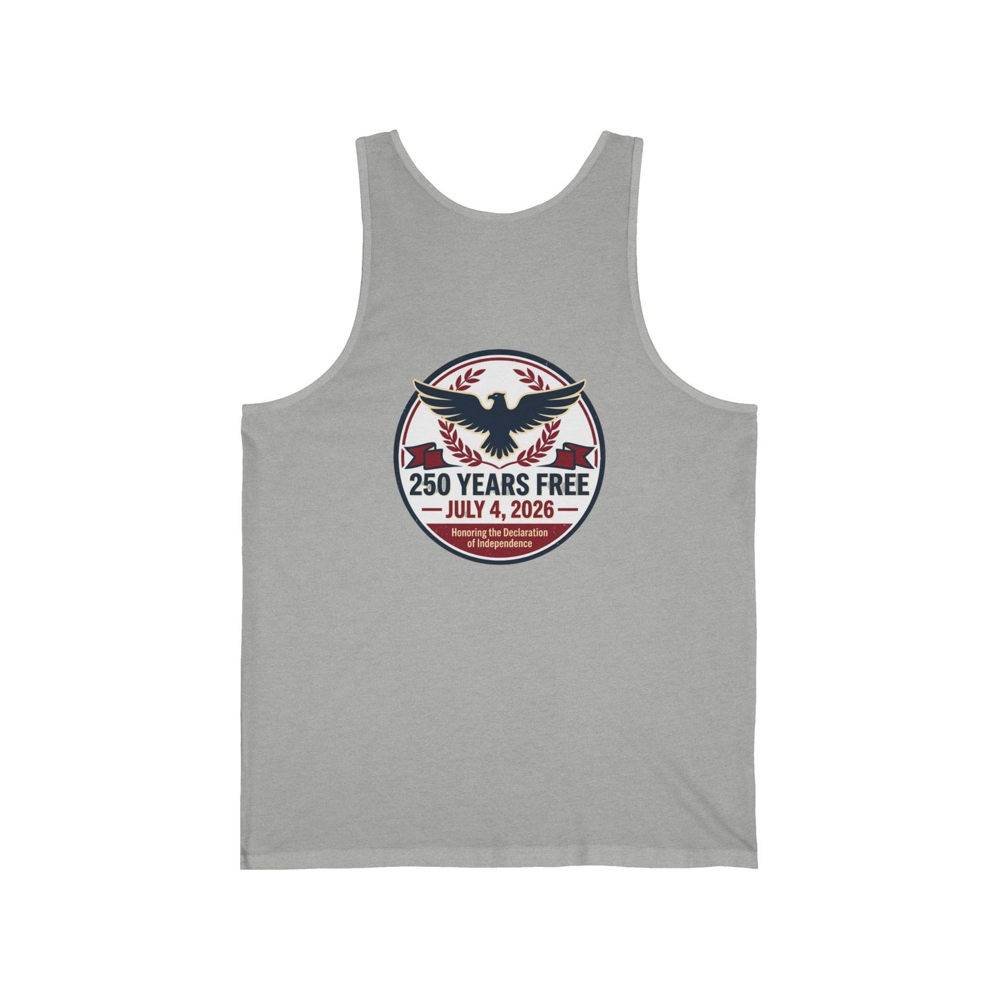 Tank Top — "250 Years Free" July 4, 2026 Patriotic Eagle Independence Day Tank