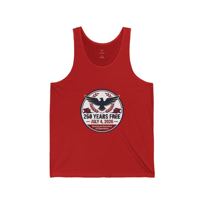Tank Top — "250 Years Free" July 4, 2026 Patriotic Eagle Independence Day Tank