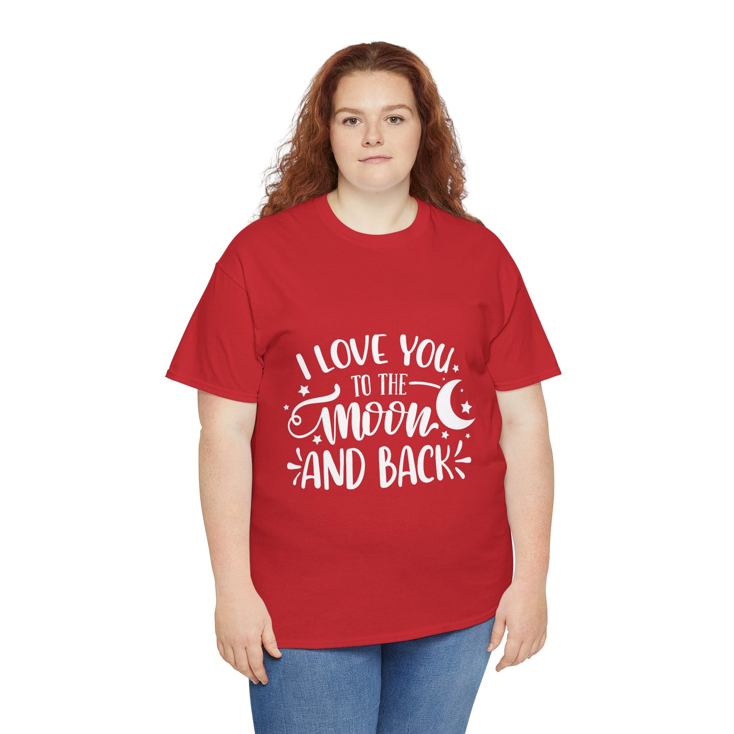 I Love You to the Moon and Back T‑Shirt in White Text