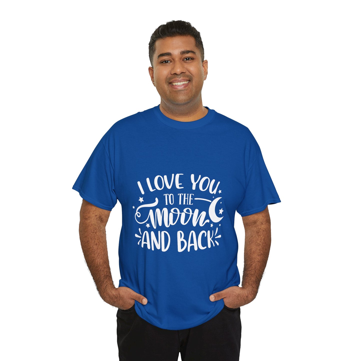 I Love You to the Moon and Back T‑Shirt in White Text