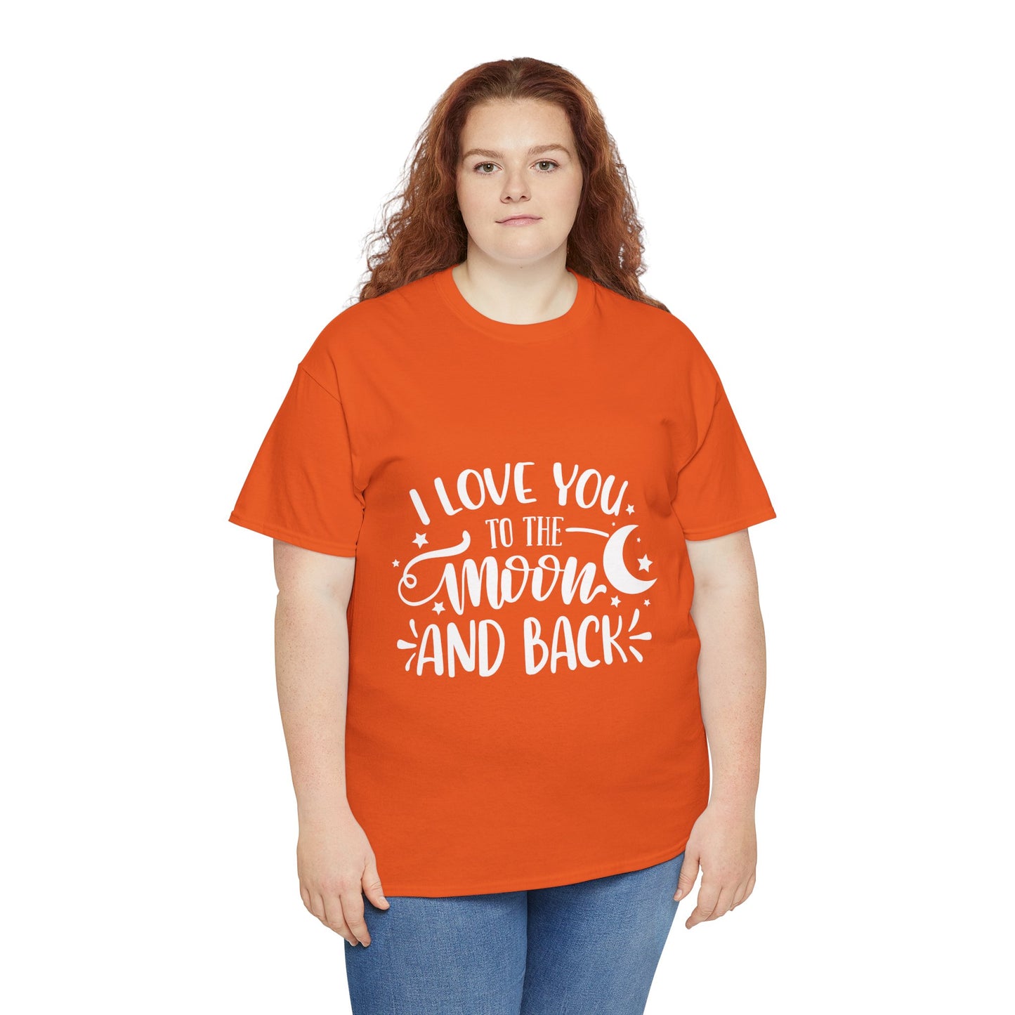 I Love You to the Moon and Back T‑Shirt in White Text