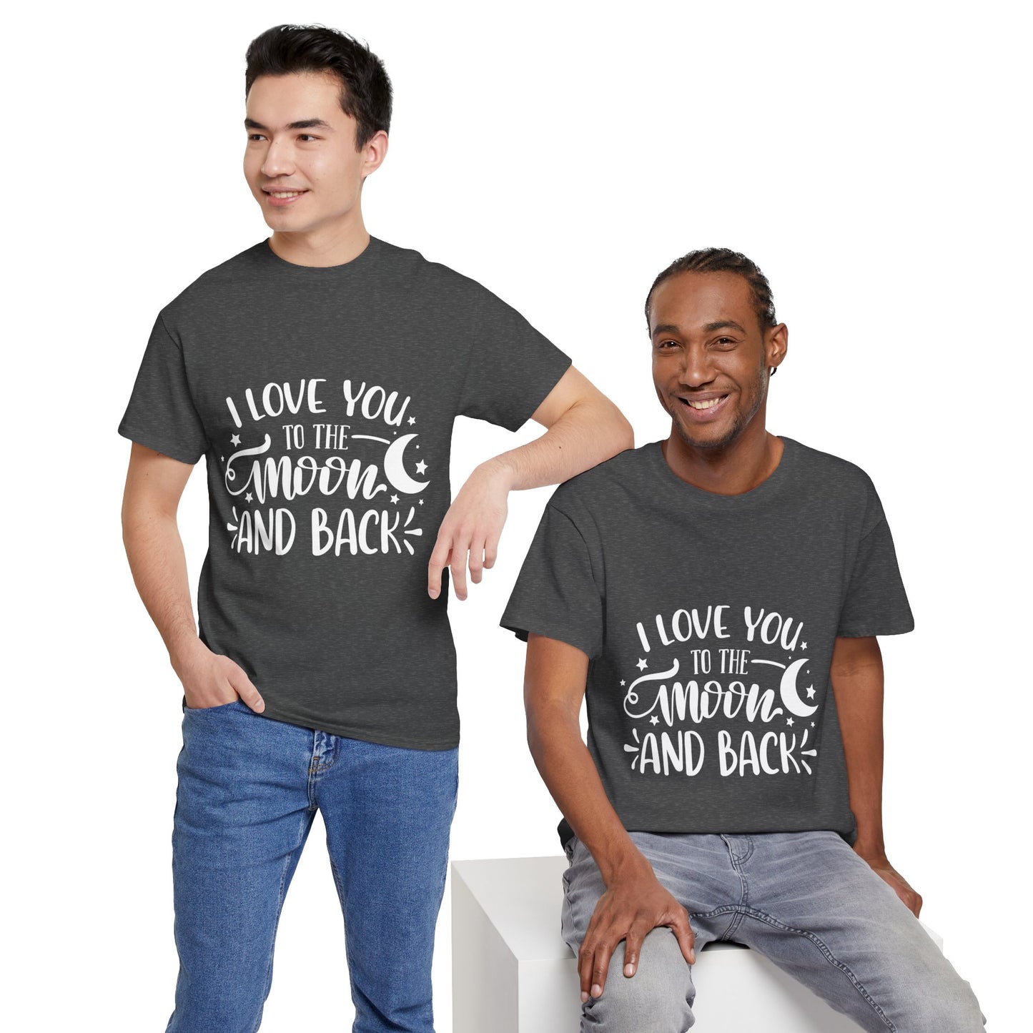 I Love You to the Moon and Back T‑Shirt in White Text