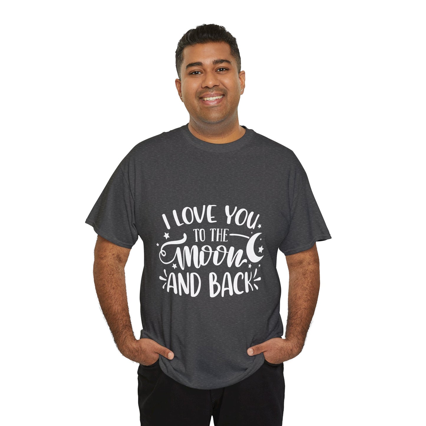 I Love You to the Moon and Back T‑Shirt in White Text