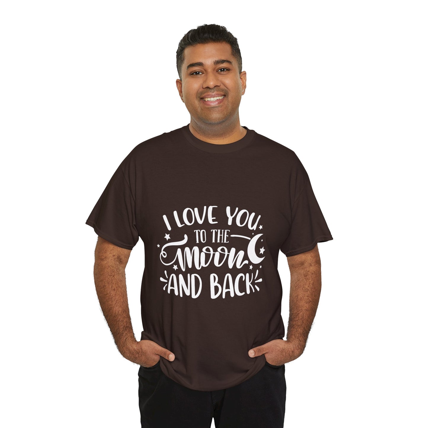I Love You to the Moon and Back T‑Shirt in White Text