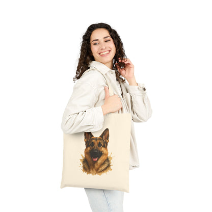 Personalized Shepherd Dog Tote Bag — Custom Name Cotton Canvas Tote