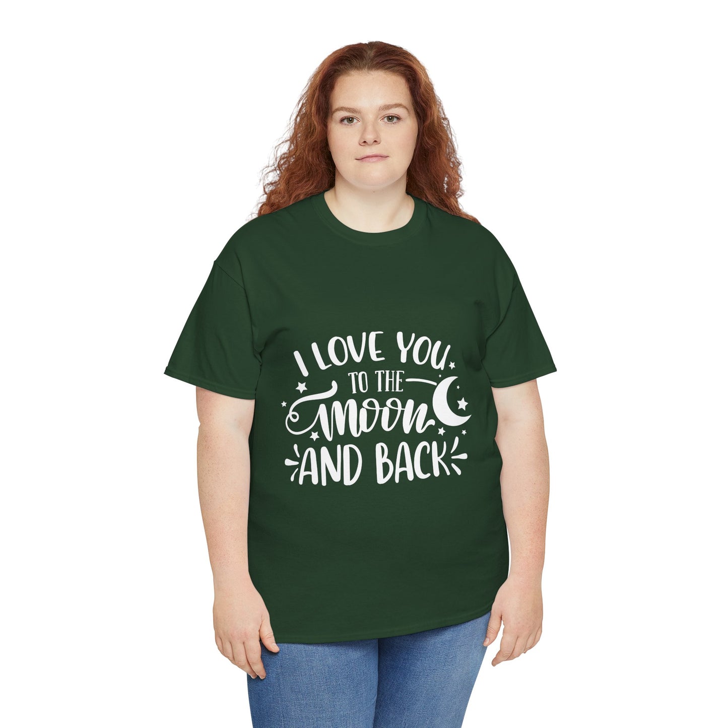 I Love You to the Moon and Back T‑Shirt in White Text