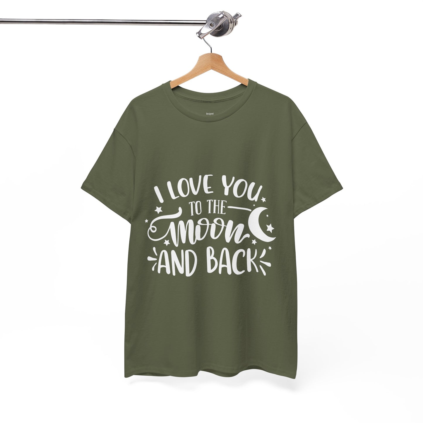 I Love You to the Moon and Back T‑Shirt in White Text