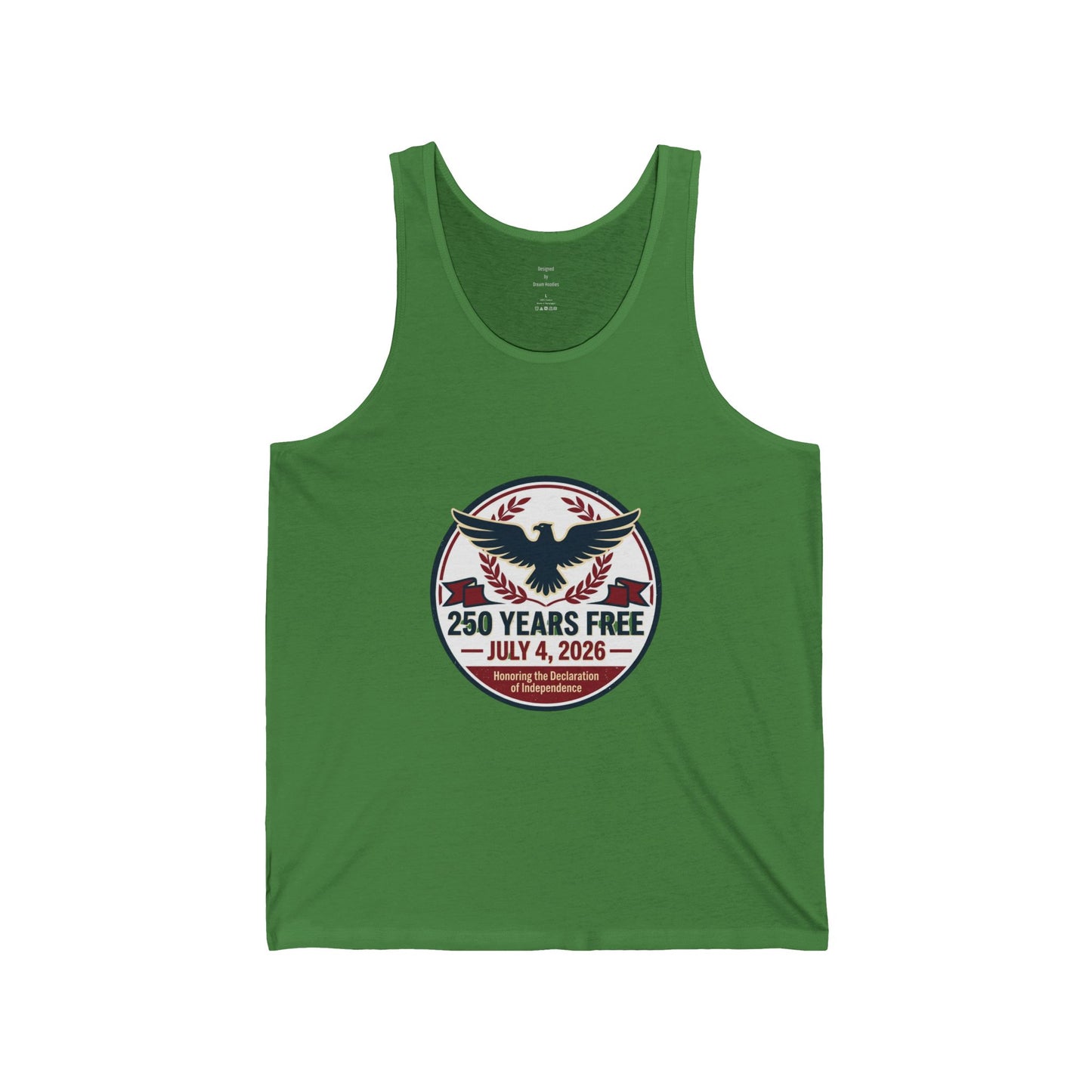Tank Top — "250 Years Free" July 4, 2026 Patriotic Eagle Independence Day Tank