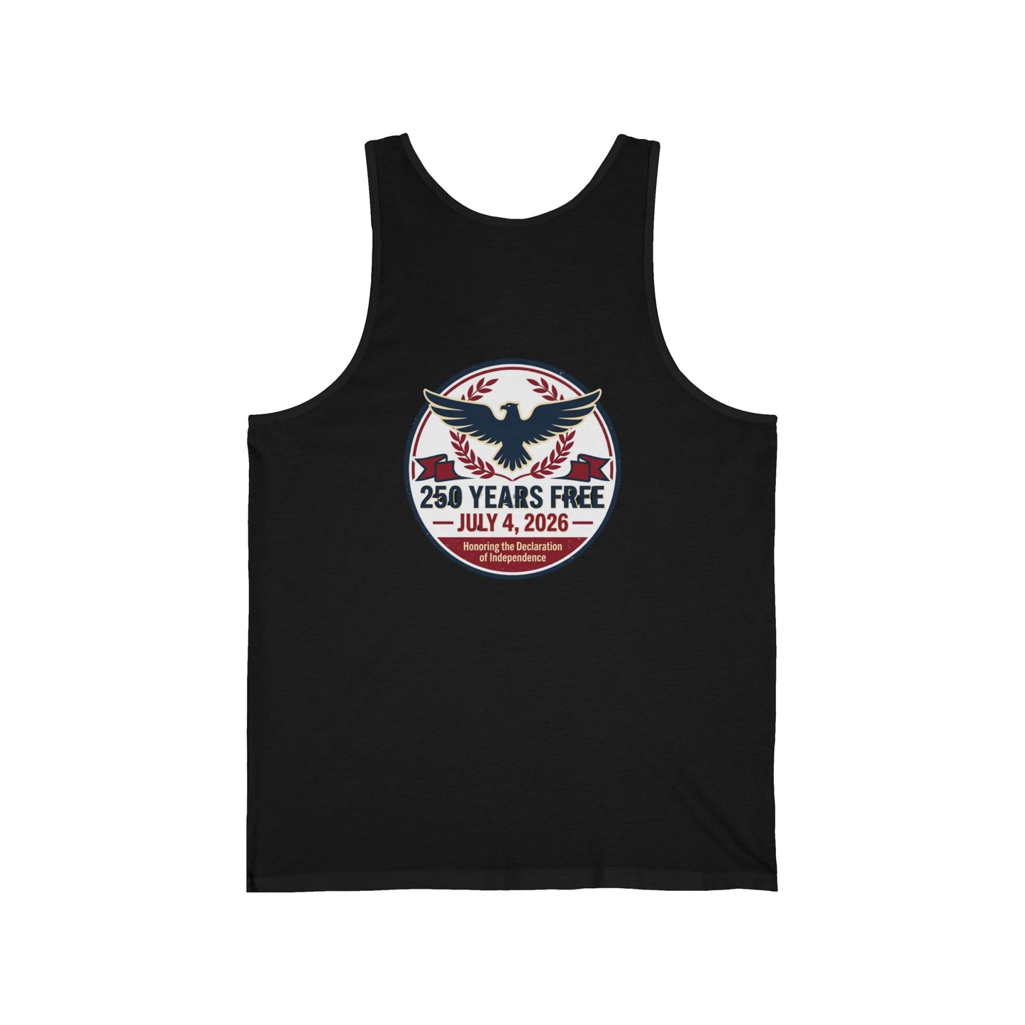 Tank Top — "250 Years Free" July 4, 2026 Patriotic Eagle Independence Day Tank
