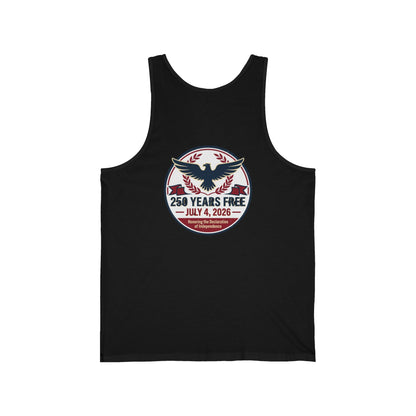Tank Top — "250 Years Free" July 4, 2026 Patriotic Eagle Independence Day Tank