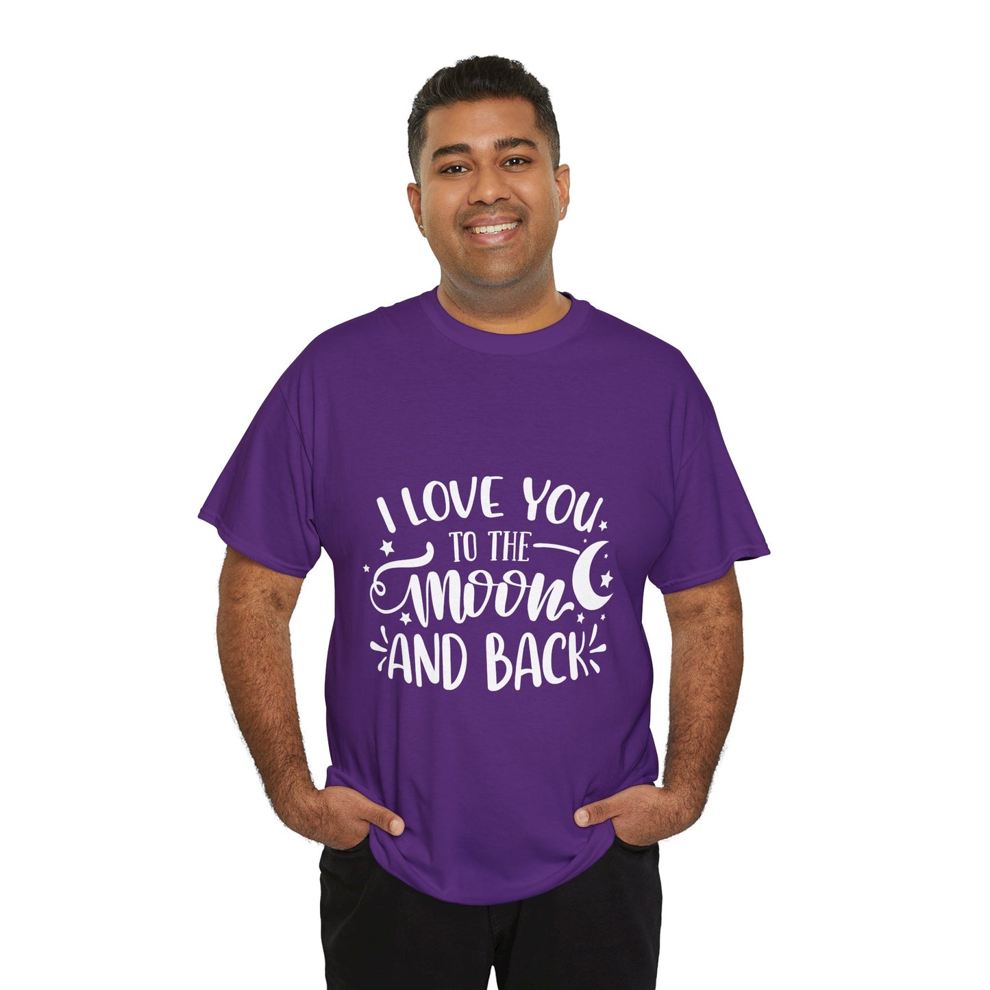 I Love You to the Moon and Back T‑Shirt in White Text