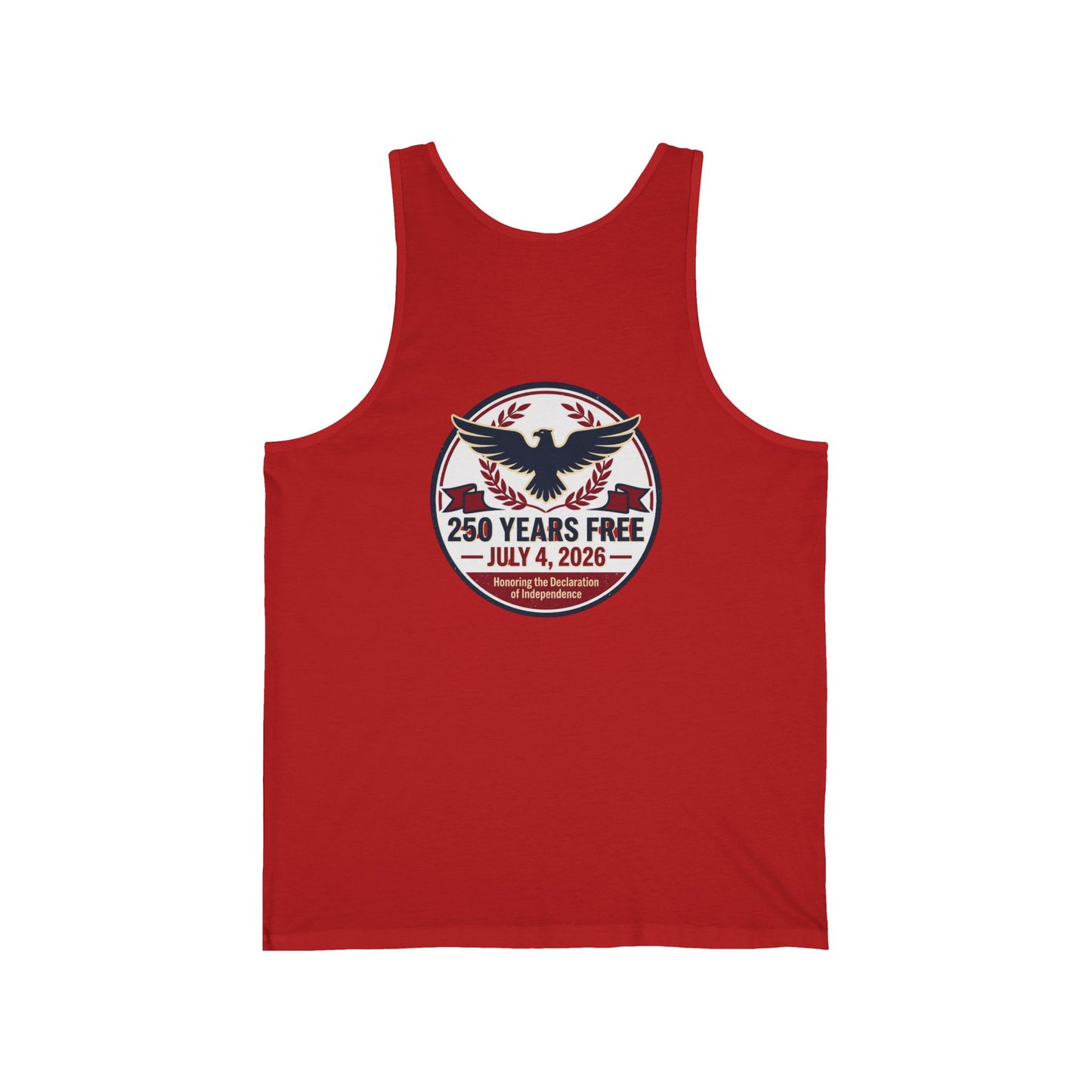 Tank Top — "250 Years Free" July 4, 2026 Patriotic Eagle Independence Day Tank