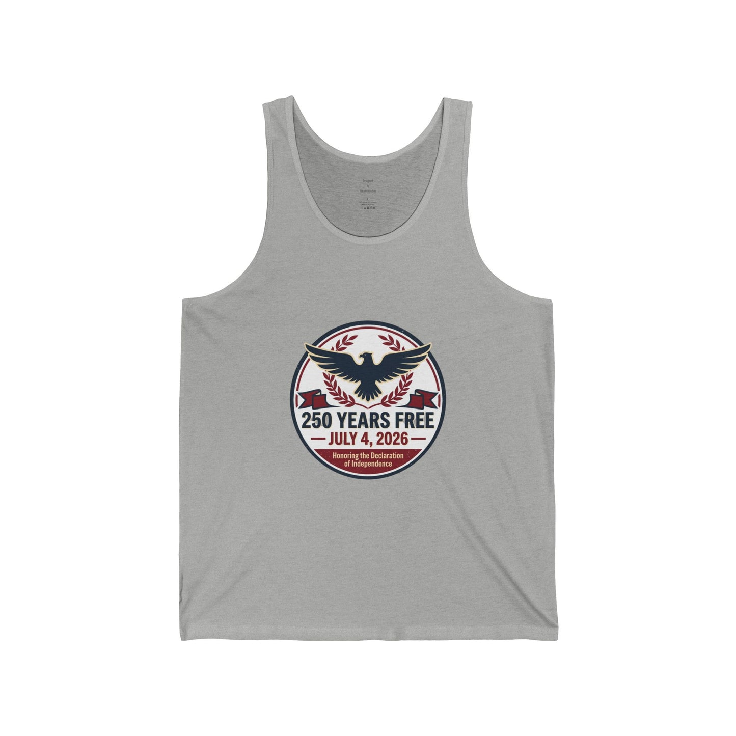 Tank Top — "250 Years Free" July 4, 2026 Patriotic Eagle Independence Day Tank