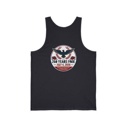 Tank Top — "250 Years Free" July 4, 2026 Patriotic Eagle Independence Day Tank