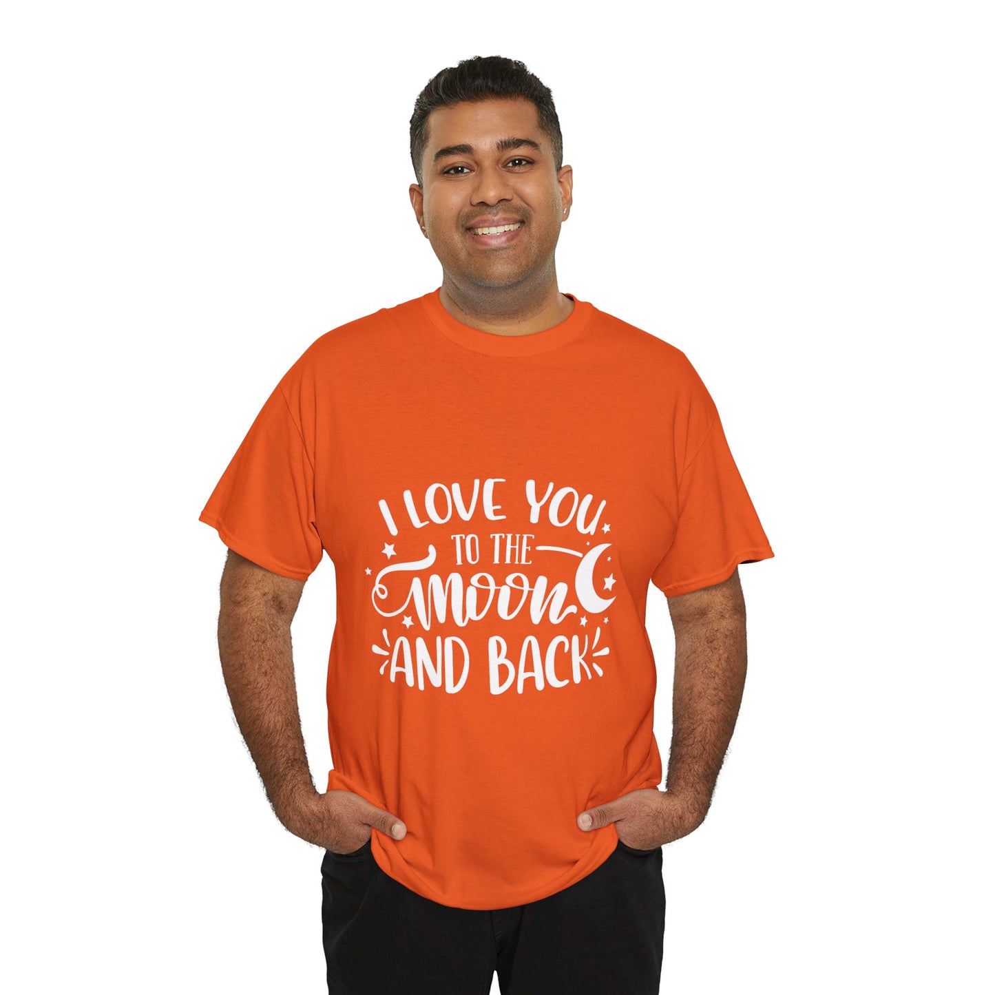 I Love You to the Moon and Back T‑Shirt in White Text