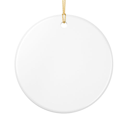 Customizable Ceramic Ornament — "Cruising My Way into 60" Christmas Decoration