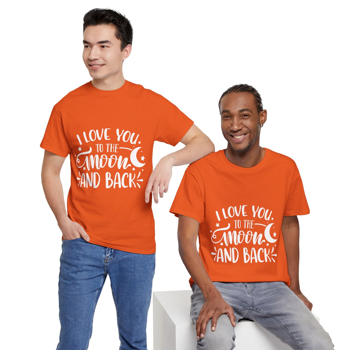 I Love You to the Moon and Back T‑Shirt in White Text