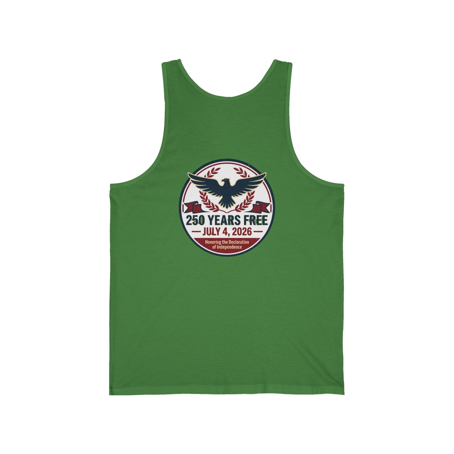 Tank Top — "250 Years Free" July 4, 2026 Patriotic Eagle Independence Day Tank