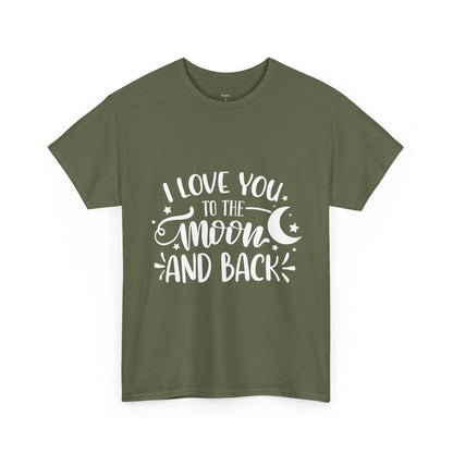 I Love You to the Moon and Back T‑Shirt in White Text