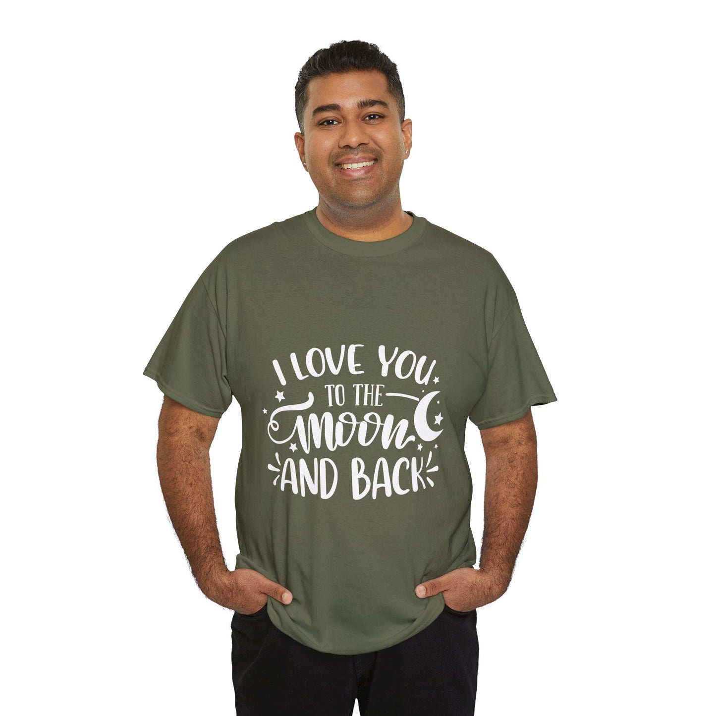 I Love You to the Moon and Back T‑Shirt in White Text