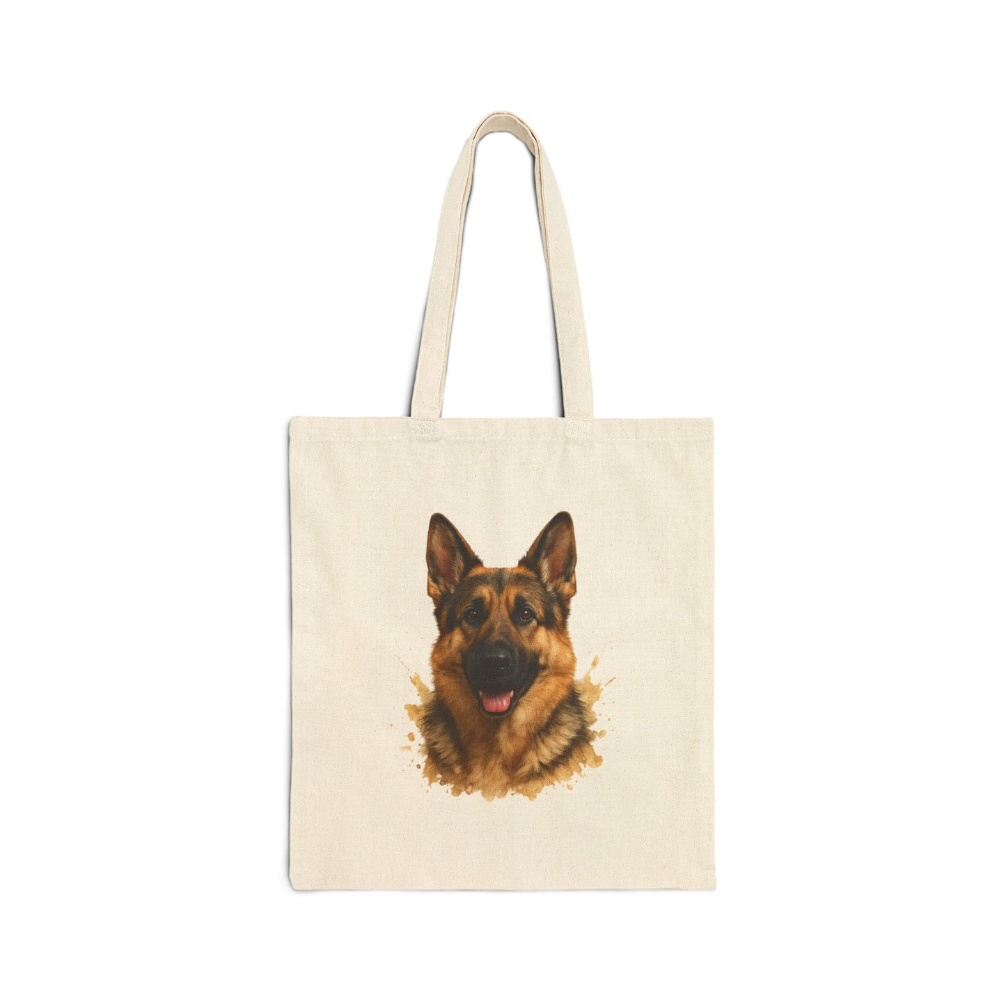 Personalized Shepherd Dog Tote Bag — Custom Name Cotton Canvas Tote