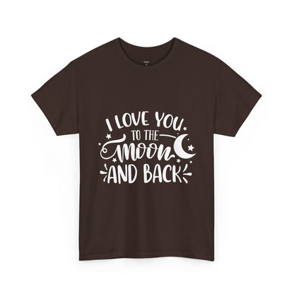 I Love You to the Moon and Back T‑Shirt in White Text