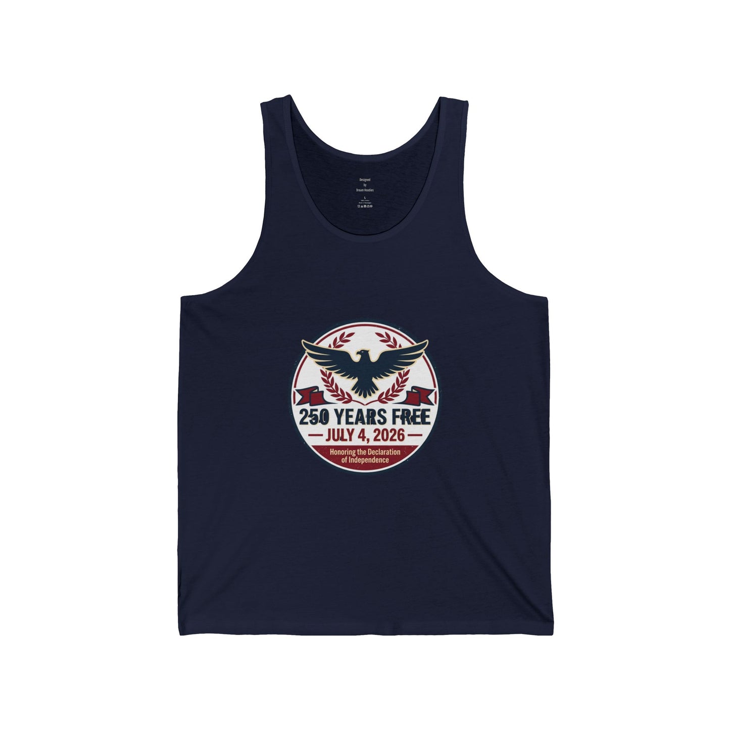 Tank Top — "250 Years Free" July 4, 2026 Patriotic Eagle Independence Day Tank