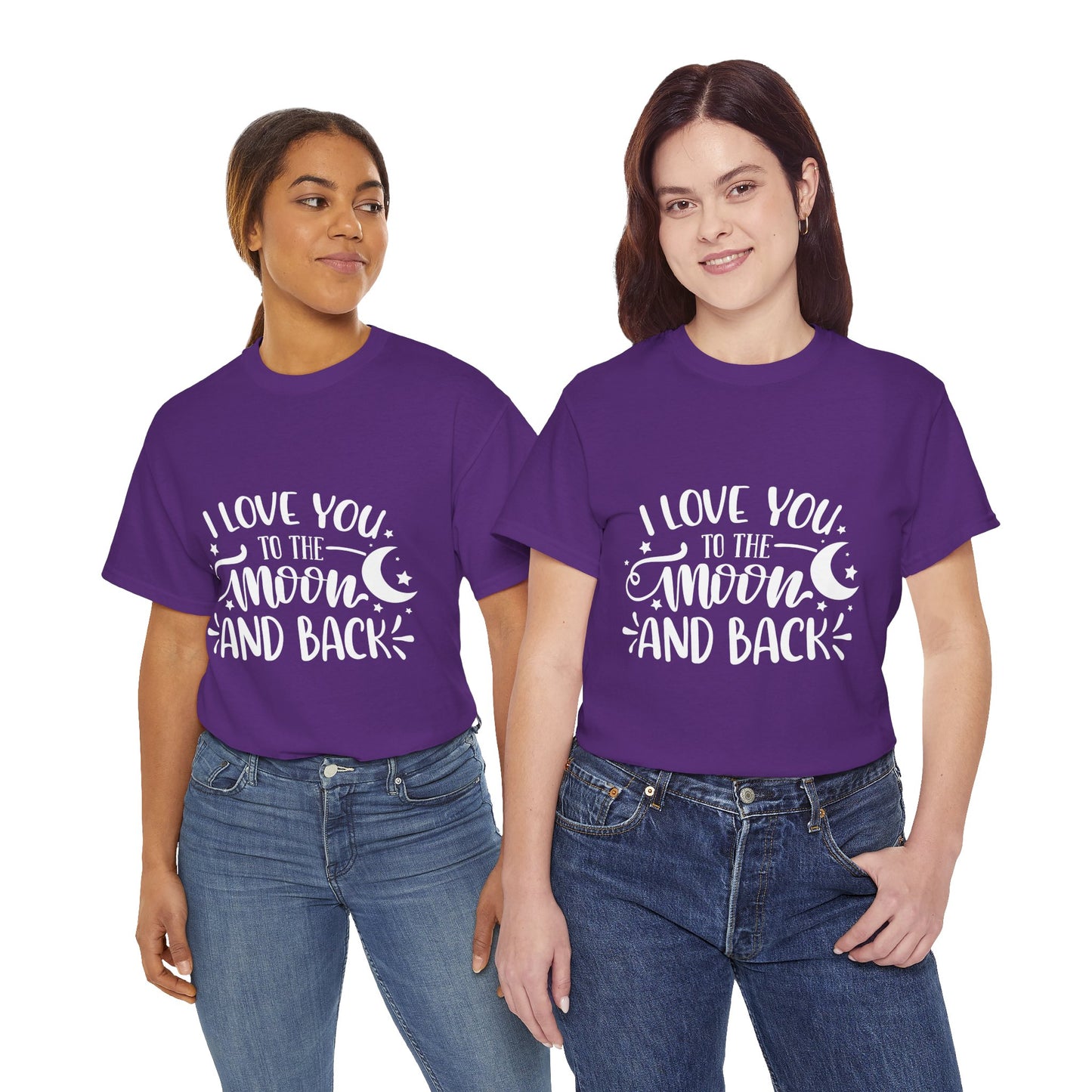I Love You to the Moon and Back T‑Shirt in White Text